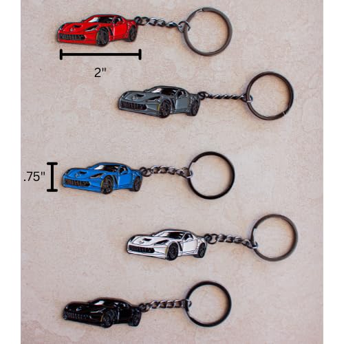 Image of C7 Corvette, Sweet Corvette key chain, C7 Vette accessories, Vette keychain, Metal Material, Corvette gifts