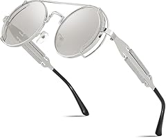 Silver Frame With White and Silver Lenses
