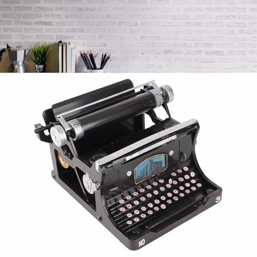 Haofy Macchina da Scrivere Vintage Portatile, Macchina da Scrivere Funzionale in Miniatura, Costruzione in Ferro Fatta a Mano, Ideale per gli Appassionati di Arredamento retrò e Scrittura