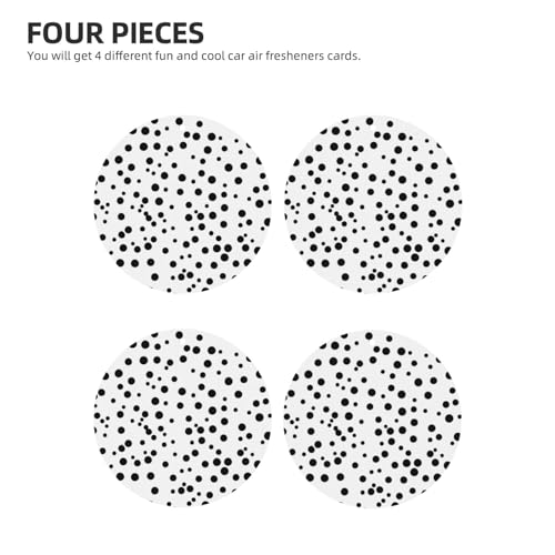 Hojas perfumadas para auto Black And White Polka Dot miniatura 2