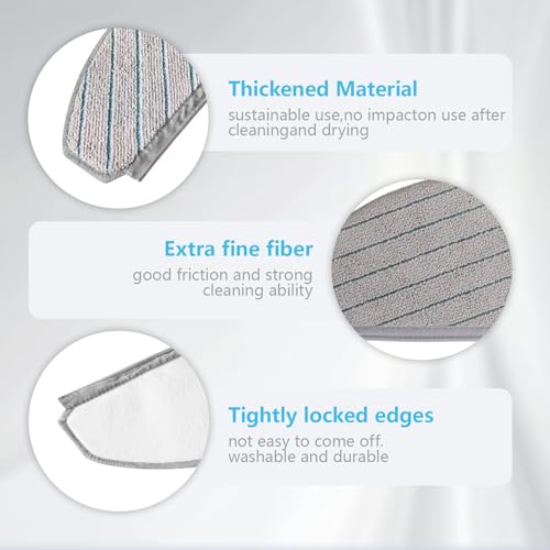 Image of Accessories for ECOVACS DEEBOT N20 Plus, N20 Pro Plus, for Yeedi C12 Pro Plus, C12 Vacuum Cleaner, 1 Main Brush, 4 Filters, 4 Mop Pads, 6 Side Brushes, N20 Plus Replacement Part Kit Attachment