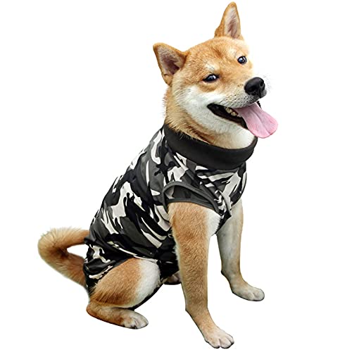 Coppthinktu Dog Recovery Suit for Abdominal Wounds or Skin Diseases, Breathable Dog Surgery Recovery Suit for Dogs, E-Collar Alternative After Surgery Wear Anti Licking Wounds