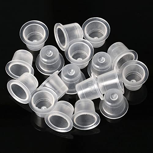 100 Pcs De Tatouage Cap D'encre Tasse Pot Moyen Grand En Plastique Microblading Pigment Accessoires Titulaire(L) Cover
