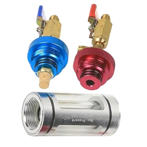 AC Oil Checker Tool – Auto Air Conditioning Refrigerant Oil Tester, Built-in Regulator, Transparent Chamber for Visual Inspection, Durable Housing | Real-Time Monitoring, Daily Car AC Maintenance