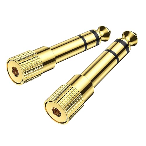 Headphone Adapter jack,headphone jack adapter 3.5mm to 6.35mm audio jack，headphone jack adapter,Aux Jack Converter,Headphone Audio JackPlug Adaptor Converter forDigital Piano,Electric Keyboard,Speaker