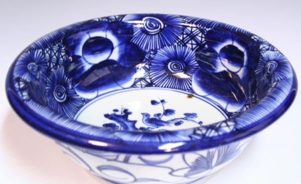 伊万里焼 ベロ藍 大鉢 染付 明治時代 鉢 伊万里 伊万里焼 ベロ藍 大鉢