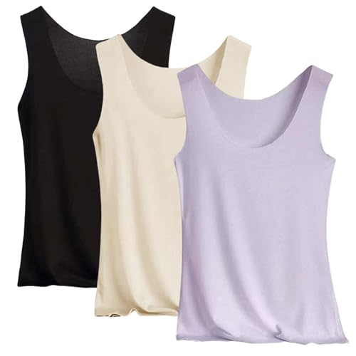 3er Pack Damen Tank Top, Leicht Und Atmungsaktive Tanktops,...