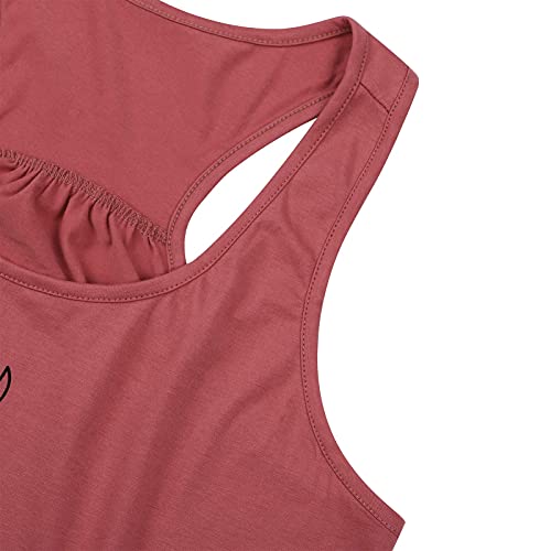 HEI Girl HEI Racerback Tank Top for Women Sleeveless Funny Letters Print Casual T-Shirt Graphic Tees4
