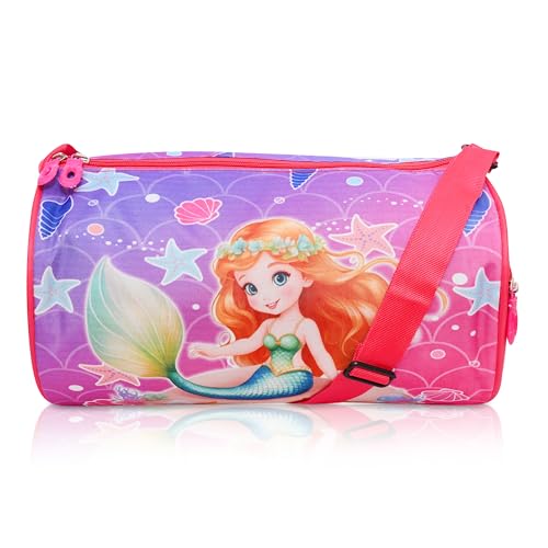 Image of Stylbase Multicolor Polyester Kids Duffle Travel Bag for Travelling Gym, Dance, Swimming, Picnic, Sports, Traveling Bag for Boys & Girls (Mermaid, 18)