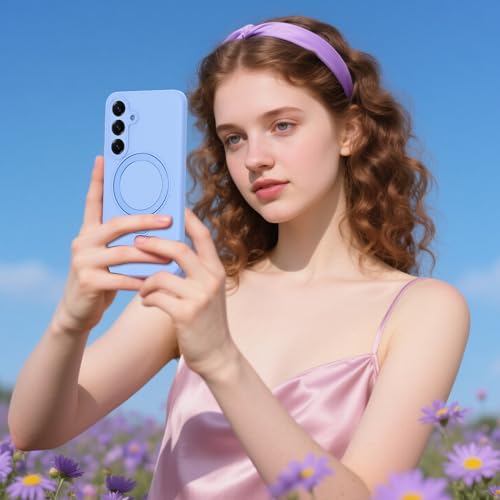 SKYLMW for Samsung Galaxy S25 Case with Magnetic Invisible Stand [Compatible with Mag-Safe] Military Drop Tested [Full Camera Protection] Silicone S25 Case for Women Men 6.2'', Blue by SKYLMW - Used condition - Image 7