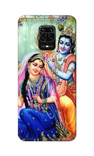 Image of Printed Hard Back Cover Case for Mi Redmi Note 9 Pro | Mi Note 9 Pro Max Back Cover (Radha Krishna) -1803
