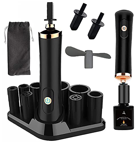 Sheeplay Nail Lacquer Shaker, Nails Polish Mixer, Portable Electric Eyelash Glue Shaker with 2 Connectors 8 Sizes of Liquid Evenly Mixer, Electric Shaker Time Saving Handsfree Tool (Black)