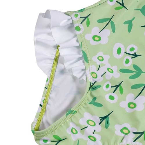 Image of LIZENS One Piece Swimsuit for Girls Swimwear with Ruffled Children Bathing Suit