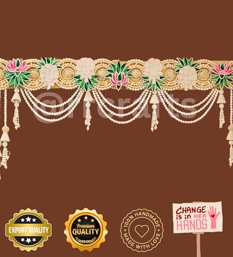 Image of Toran for Decor | Thornam for Entrance Door | Mandir & Pooja Room Toran | Thoran Bandhanwar for Diwali | Bandarwal | 40 inch