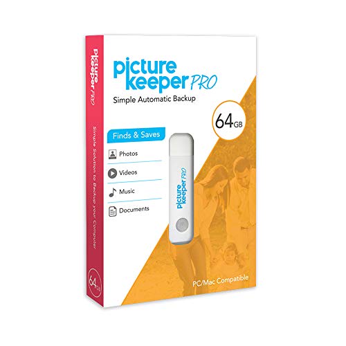 Picture Keeper PRO 64GB Smart USB Professional Storage Flash Drive for Photos, Videos, Music and Docs. More Than Just a Photo Backup Stick. for PC MAC Laptops Computers