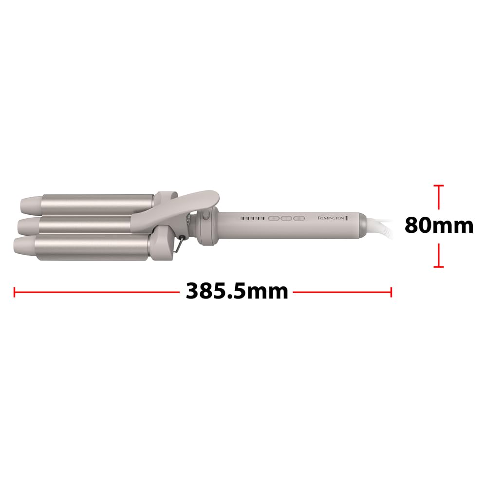 Remington Lockenstab 5in1 [Welleneisen, Rundbürste 38mm, 3 Lockenaufsätze 13-33mm] Trendology (LED display 130°C - 210°C, Beach Waves, Spirallocken & Natürliche Locken für alle Haartypen) CI41MS5