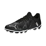 PUMA Men's Future Play Firm Artificial Ground Sneaker, Black White, 8.5