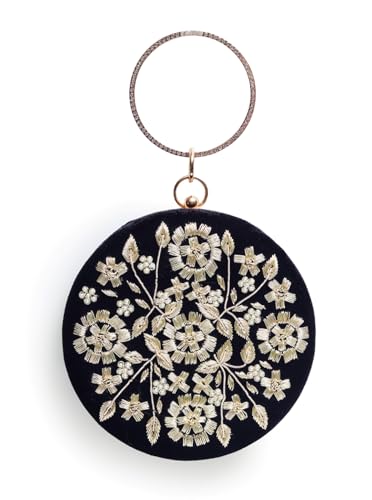 Image of THE TAN CLAN Shalimar Hand Embroidered Clutches for women Purses Luxury Evening Handbags for ladies