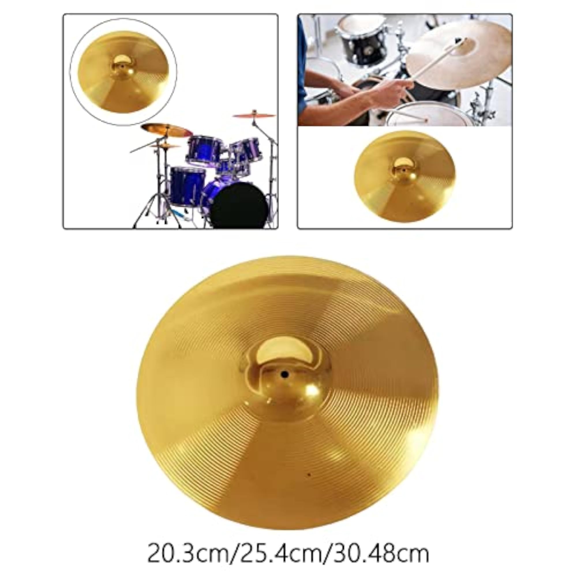 Brass Crash Cymbal for Drum Players, 8 Inch