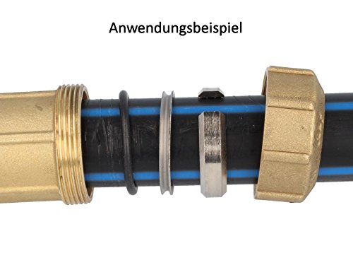 MS Clamp Connector Ceiling Angle with Inner Thread 1 Inch x Diameter 32 mm for PE Pipe, Gold, diameter 32 mm x 1 Zoll IG - Image 3