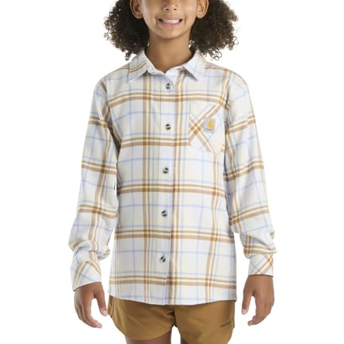 Carhartt Kid's CE9157 Long-Sleeve Pocket Flannel Shirt - Girls