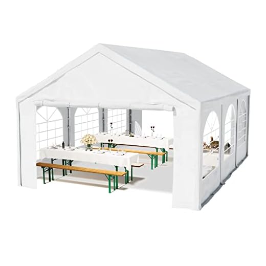 TOOLPORT Hochwertiges Partyzelt 3x6 m Pavillon Zelt PE Plane 450 N Gartenzelt Festzelt Wasserdicht weiß