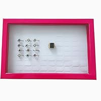ZLY Jewelry Rings Display Tray Velvet 100 Slot Case Box Jewelry Storage Box