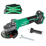 Metabo HPT 36V MultiVolt Cordless Brushless Variable Speed Paddle Switch Angle Grinder, 4-1/2' Wheel Diameter, Ultra Slim Grip, High Power Output, Dust and Water Resistant, Tool Body Only, G3612DVFQ6