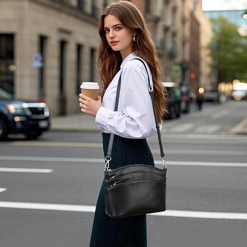 Image of Genuine Leather Purses for Women Vintage Crossbody Bags for Women Hand Bags Women's Shoulder Handbags | Genuine Leather