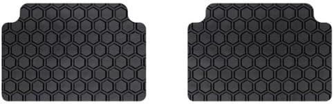 2003-2009 Compatible for Mercedes W211 E-Class (Two Wheel Drive) Black Hexomat 2 Piece Rear Mat Set