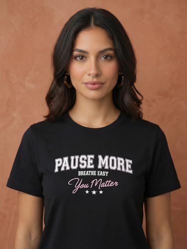 Image of Nobero Women's Graphic Printed T-Shirt | Regular Fit 180 GSM Cotton Tee for Women | Comfortable Round Neck Casual Wear