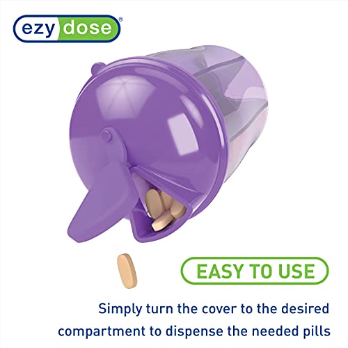 Ezy Dose Vitamin Organizer, 6 Large Compartments For Monthly, 30-Day Storage, Colors May Vary #TOP3