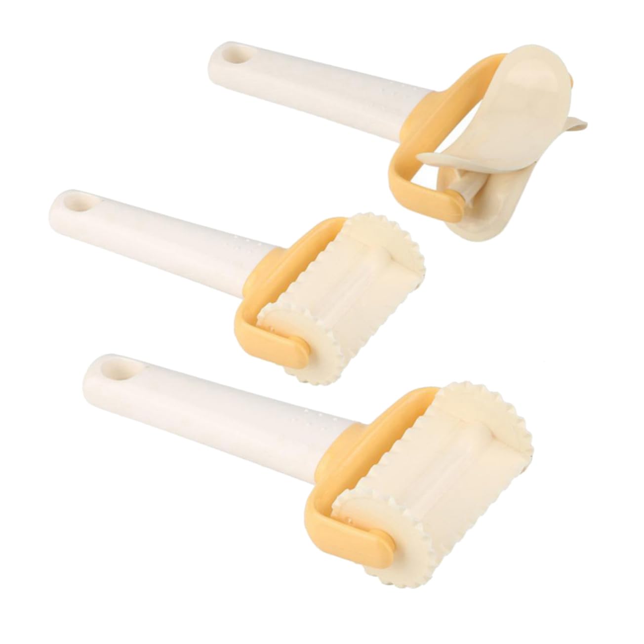 Alipis 3 Sets 3 Stück Kunststoff Teig Fondant Kuchen Schneidwerkzeug Crimp Werkzeug Keks Rollenschneider Quadratisches Werkzeug Ausstecher Roller Fondant Roller Kekse Kekse