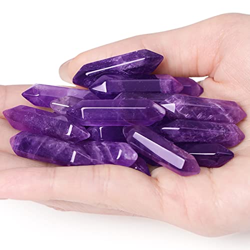 XINNVXI 10 STÜCKE Natürliche Heilkristalle Set Amethyst Mini-Zaub...