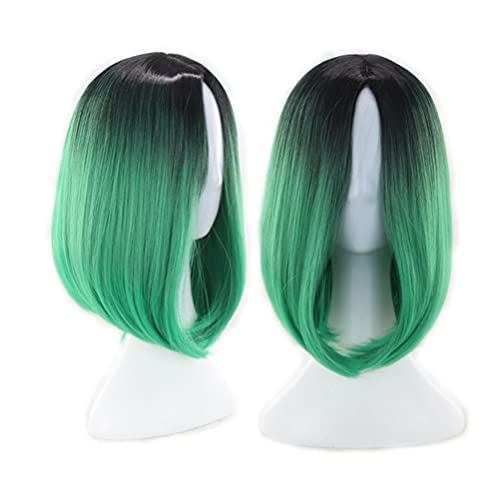 Beaupretty Perucas curtas retas perucas de renda frontal, perucas de festa para mulheres negras, cos