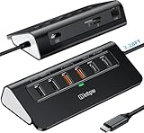 P9R PRO USB C Hub Ethernet, 10Gbps Laptop Docking Station 10-in-1 with USB-C & 2 USB-A 3.2 Data, LAN, 4K@60Hz...
