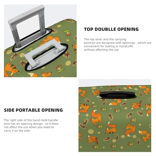 Travel Luggage Cover - Cute Squirrel No.20001 Washable Suitcase Covers Protector Fits 18-32 Inch Luggage3
