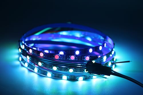 Cinta LED WS2812B RGB 6.5ft 60 LEDs SMD 5mm DC 5V miniatura 2
