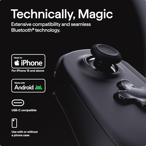 BACKBONE Pro Mobile Gaming Controller for iPhone 15/16/17 & Android, USB-C/Bluetooth Phone Controller, Stream Xbox, Play Call of Duty, PlayStation via iOS Remote Play - 3 Months Apple Arcade Included - Thumbnail 6