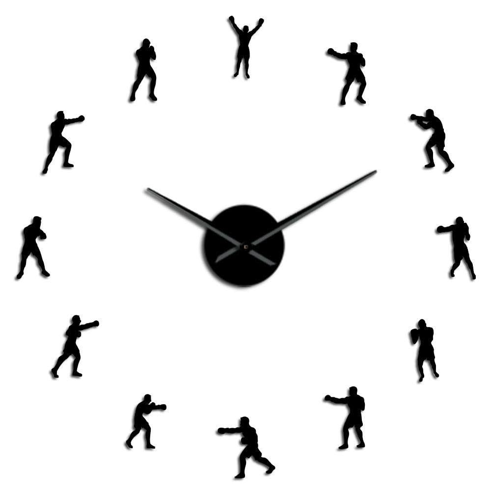 Horloge murale sans cadre boxe pour décorer un salon moderne