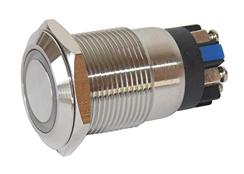 Preisvergleich Produktbild Blanko 206178 Vollmetalltaster mit Schraubösen 19mm Ringbeleuchtung grün