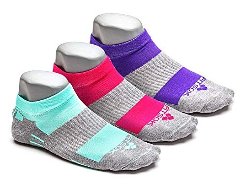 Fitsok CX3 Low Cut Sock, 3-Pack (Medium, Mint, Fuchsia, and Purple)2