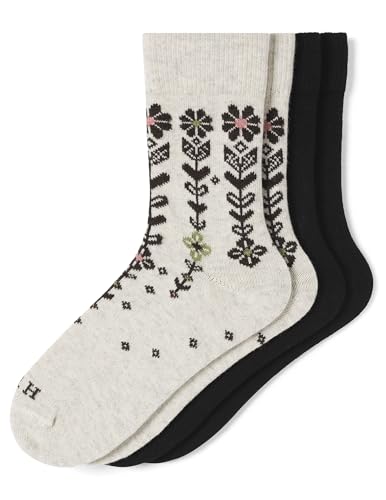 Image of HUE womens Crew Length Boot Socks, 2 Pair Pack