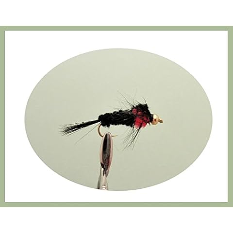 6 Pack of Goldhead Red Montana, Long Shank, Trout Flies Choice (Mixed) Cover