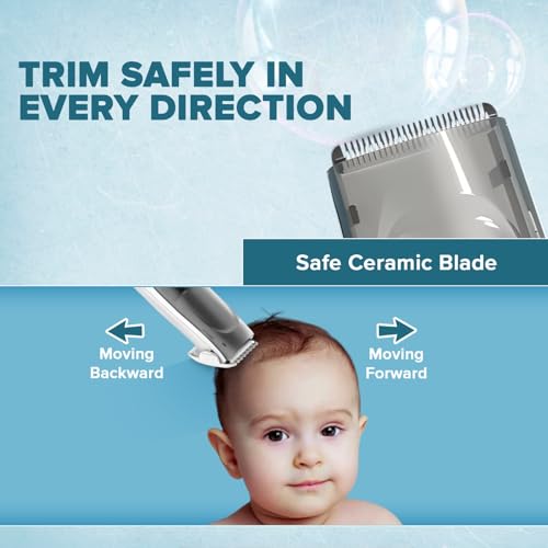 Image of Q DEVICES Baby Hair Trimmer - Quiet, Safe, & Waterproof Electric Trimmer for Kids & Infants