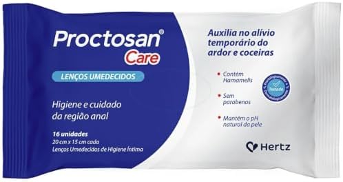 Lenço Umedecido Proctosan Higiene Íntima 16 unidades