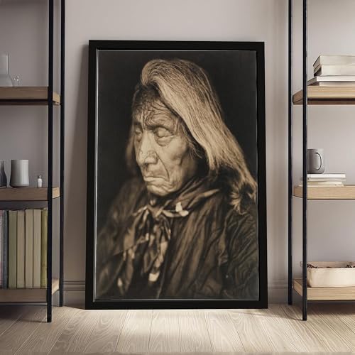 Impression sur toile Red Cloud Sioux tableau 30x45cm prêt à poser pour mur vide de bureau - 4