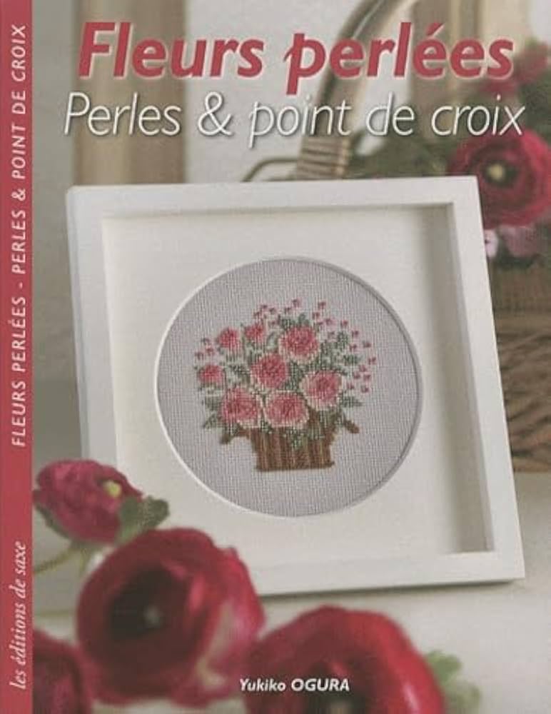 洋書Fleurs perlées Perles & point de croix Amazon.com: 