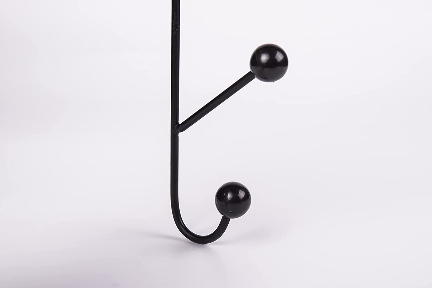 WOTOFY Door Hanger for Cloth Hanging Multifunctional Metal Chrome Finish Door Hook Organizer for Clothes Towel Coat Hanging Hook (2 Hook - Black) 4