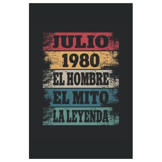 Julio 1980 - El Hombre - El Mito - La Leyenda: Regalos Originales para Hombre Papá Abuelo Hermano - Diario, Cuaderno De Notas, Apuntes O Agenda